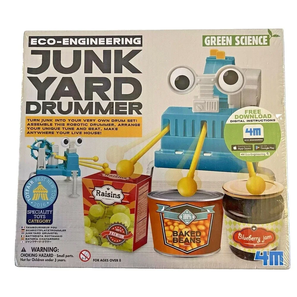 NEW Junk Yard Drummer Eco-Engineering Educational Toy Green Science Best New Toy